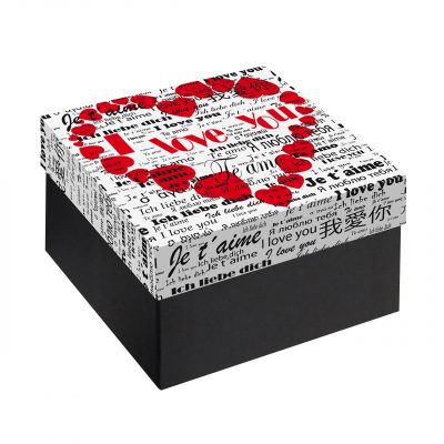 AP Caja Regalo 11x11x6 cm Modelo I Love You