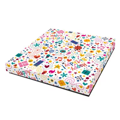 AP Caja Regalo 23x23x4 cm Modelo Happy Birthday