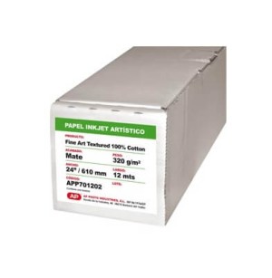 AP Fine Art Inkjet Paper 320 grs. 3317 Creative Textured Matte 24"/610mm x 12,0 Mts.