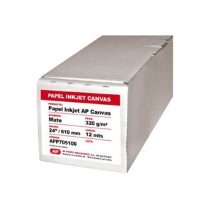 AP Inkjet Canvas Paper 320 grs. 3579 Matt 24"/610mm x 12,0 Mts.