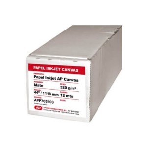 AP Inkjet Canvas Paper 320 grs. 3579 Matte 44"/1118mm x 12.0 Mts.