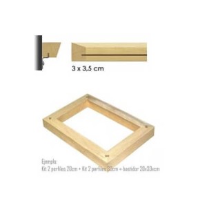 AP Bastidor para lienzos (3x3,5) Kit 2 Perfiles 110Cm