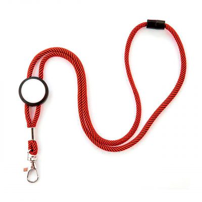 Gamax Cinta Cuello Personalizable ajustable con mosquetón Roja