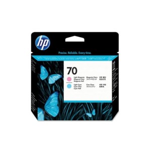 HP 70 Cartucho Tinta Cabezal Magenta claro + Cian claro