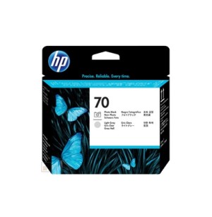 HP 70 Cartucho Tinta Cabezal Negro foto + Gris claro