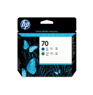 HP 70 Cartucho Tinta Cabezal Azul + Verde