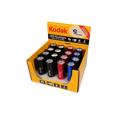 Kodak Linterna Led   46 lumens 9 leds de bolsillo aluminio Display 16u.