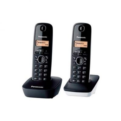Panasonic Teléfono inalámbrico TG1612 Duo Blanco y Negro