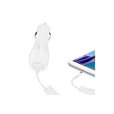 SBS Cargador Coche Lightning 1xUSB 12/24V 2100 mAh Blanco