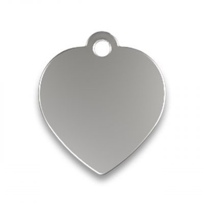 AP Chapa Identificacion Aluminio Personalizable Corazón 3,1x3,5 cm 1 cara