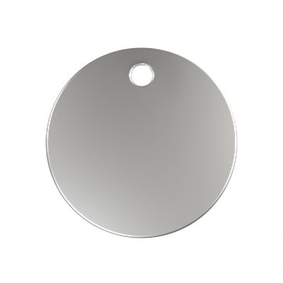 AP Chapa Identificacion Aluminio Personalizable Circular 3,8 cm 1 cara