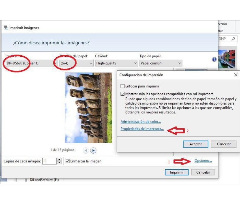 Dnp Ds620, Dnp Rx1 Y Dnp Rx1Hs: Impresiones Con Margen Blanco |