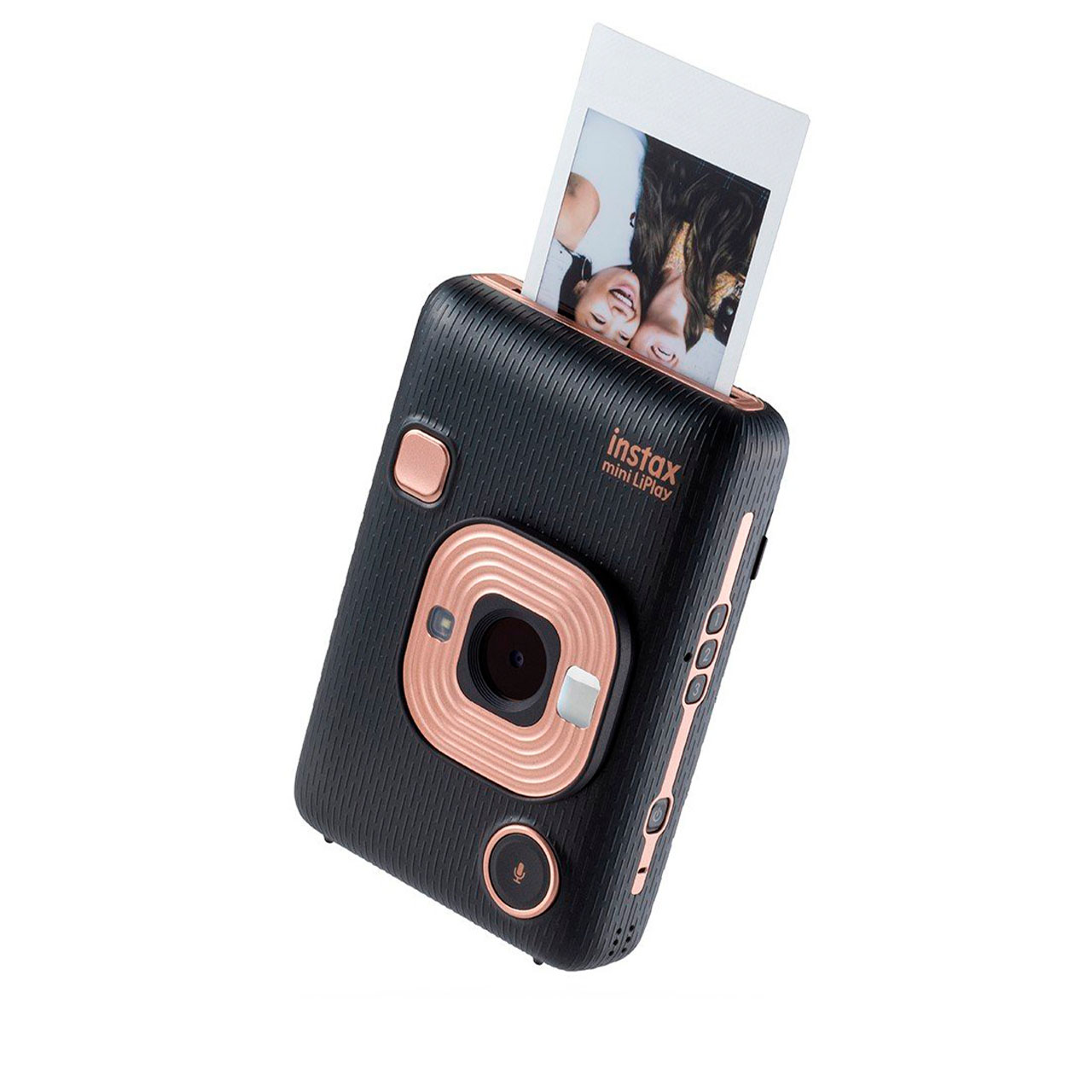 Cámara Instantánea Fuji Instax MINI LIPLAY Kit Funda+Correa Black AP