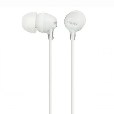 Sony Auricular MDR-EX15APW 8Hz-22kHz,16 Ohm, cable 1.2 mts, con micro Blanco