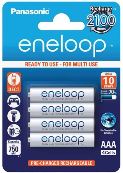 Panasonic Eneloop Pila Recargable R6/AA NiMh 2000mAh 1,2V Pack 4 uds.