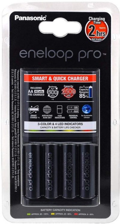 Panasonic Eneloop Cargador Pro + 4 Pilas AA 2500mAh