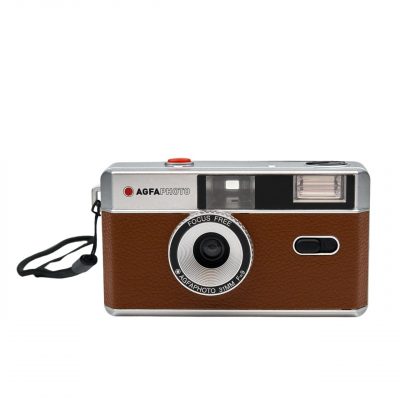 AgfaPhoto Cámara Analógica 35mm Reusable con Flash Marrón + Bolsa