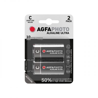 AgfaPhoto Ultra Pila LR14/C2, 1,5V, Pack 2 uds.