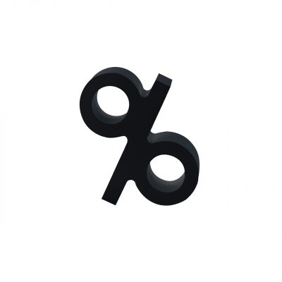 AP Letra Decorativa MDF - Simb. % 7x10  Negra