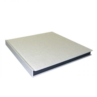 AP TexBook Álbum de Pegar 20x20 cm Tela Plata con 20 páginas negras