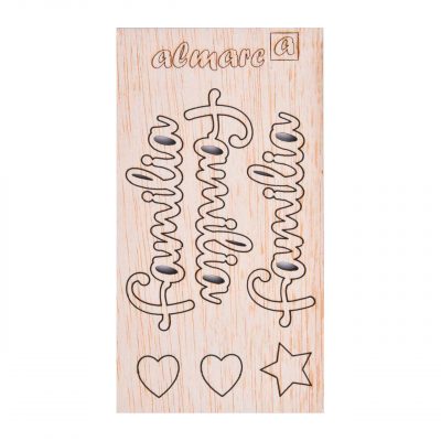 AP Wooden Adhesive Letters Personalization Kit Mod. Family