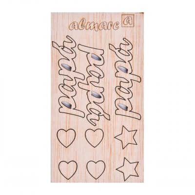 AP Letras Adhesivas de Madera Kit para personalizar Mod. Papá