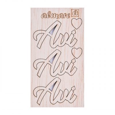 AP Letras Adhesivas de Madera Kit para personalizar Mod. Avi