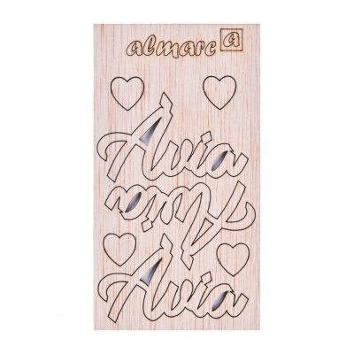 AP Letras Adhesivas de Madera Kit para personalizar Mod. Avia