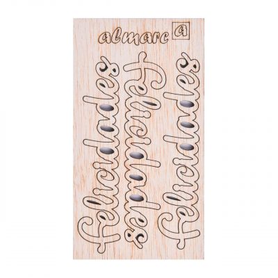 AP Letras Adhesivas de Madera Kit para personalizar Mod. Felicidades