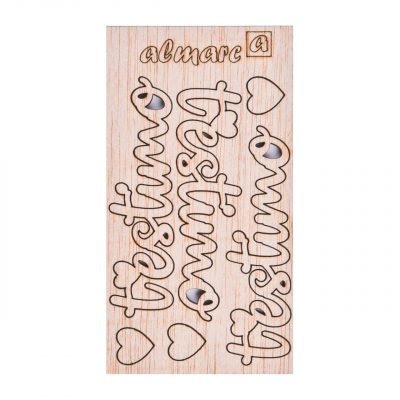 AP Letras Adhesivas de Madera Kit para personalizar Mod. T'Estimo