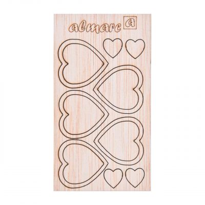 AP Letras Adhesivas de Madera Kit para personalizar Mod. Corazones