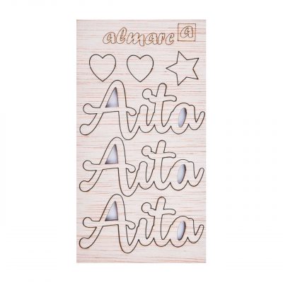 AP Letras Adhesivas de Madera Kit para personalizar Mod. Aita