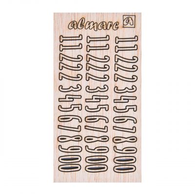 AP Letras Adhesivas de Madera Kit para personalizar Mod. Números