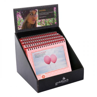 Goldbuch Display flip frame Kiss 18x16 cm con 6 x 12 hojas varios diseños 10x15