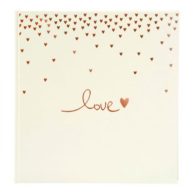 Goldbuch Wedding Raining Hearts Álbum de Pegar 30x31 cm 60 hojas blancas Melocotón