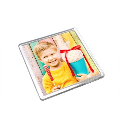 Gamax Imán Acrílico Cuadrado Personalizable 5,7x5,7 cm Bolsa con 50 u.