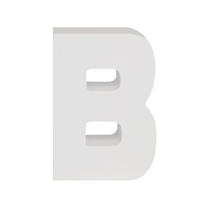 AP Letra Decorativa MDF - Letra B  15x28  Blanca