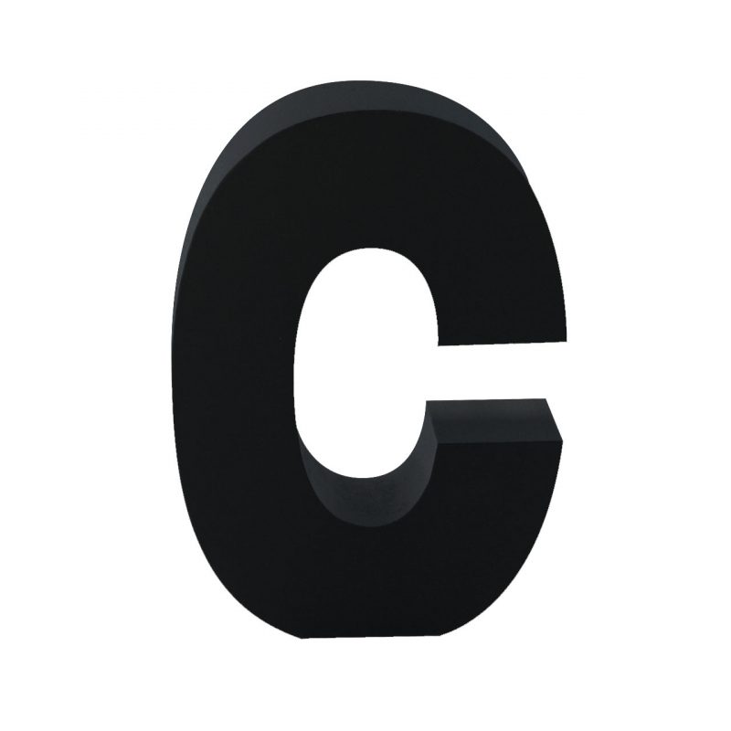 AP Letra Decorativa MDF - Letra C   7x10  Negra