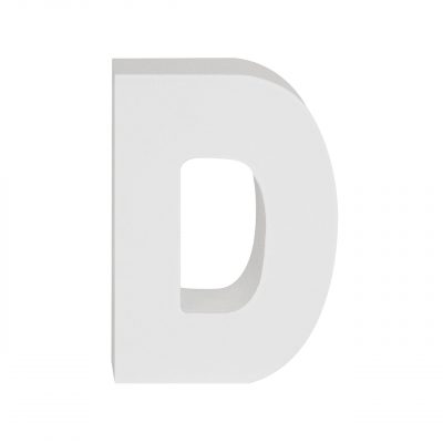 AP Letra Decorativa MDF - Letra D  15x28  Blanca