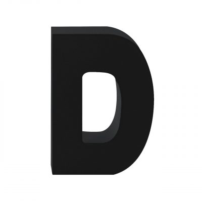 AP Letra Decorativa MDF - Letra D  15x28  Negra