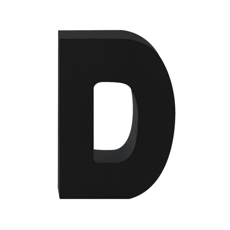 AP Letra Decorativa MDF - Letra D  15x28  Negra