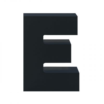 AP Letra Decorativa MDF - Letra E  15x28  Negra