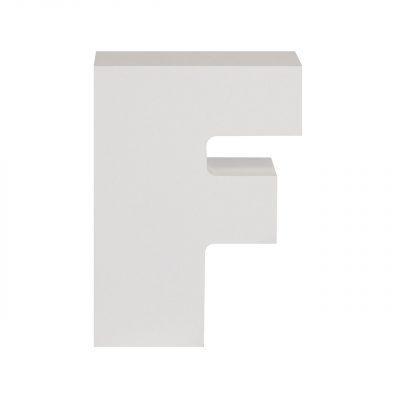 AP Letra Decorativa MDF - Letra F   7x10  Blanca