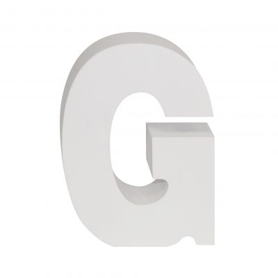 AP Letra Decorativa MDF - Letra G  15x28  Blanca