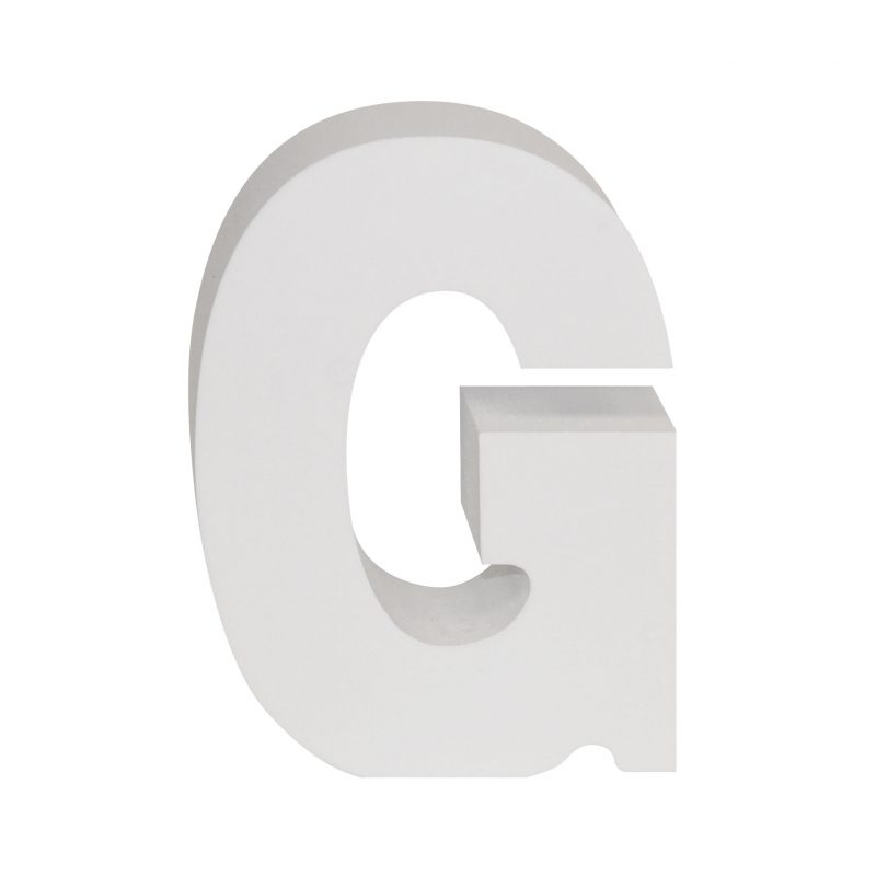 AP Letra Decorativa MDF - Letra G  15x28  Blanca