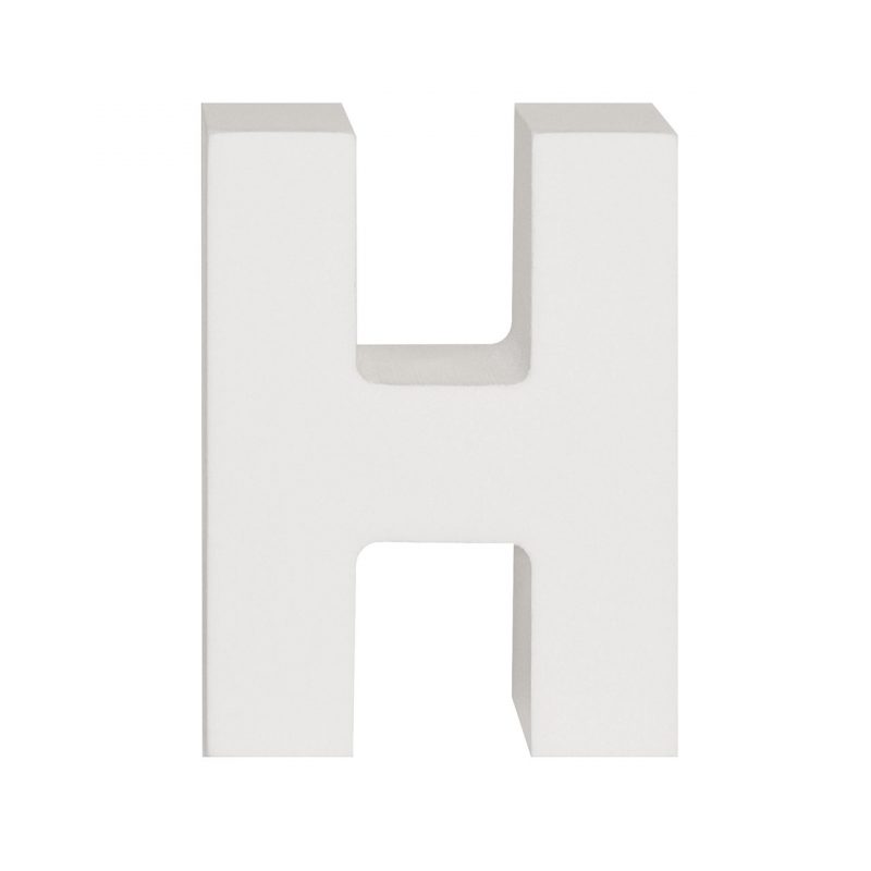 AP Letra Decorativa MDF - Letra H   7x10  Blanca