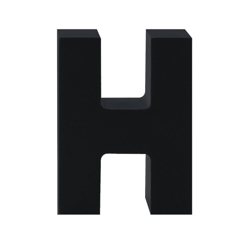 AP Letra Decorativa MDF - Letra H   7x10  Negra