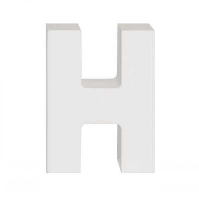 AP Letra Decorativa MDF - Letra H  15x28  Blanca