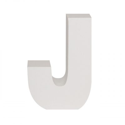 AP Letra Decorativa MDF - Letra J   7x10  Blanca