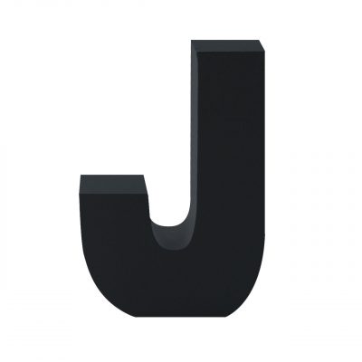 AP Letra Decorativa MDF - Letra J  15x28  Negra